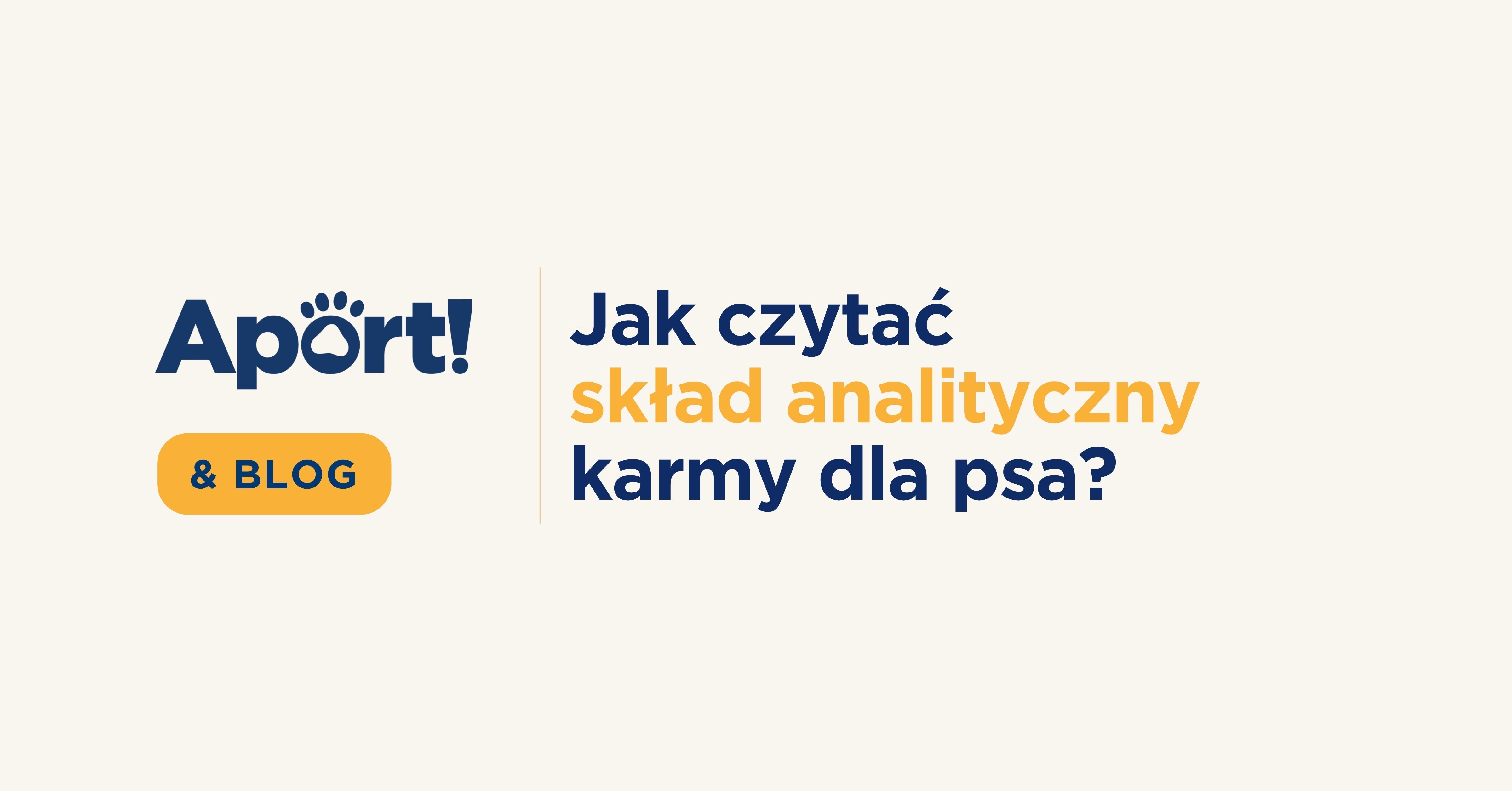 jak czytać skład karmy dla psa