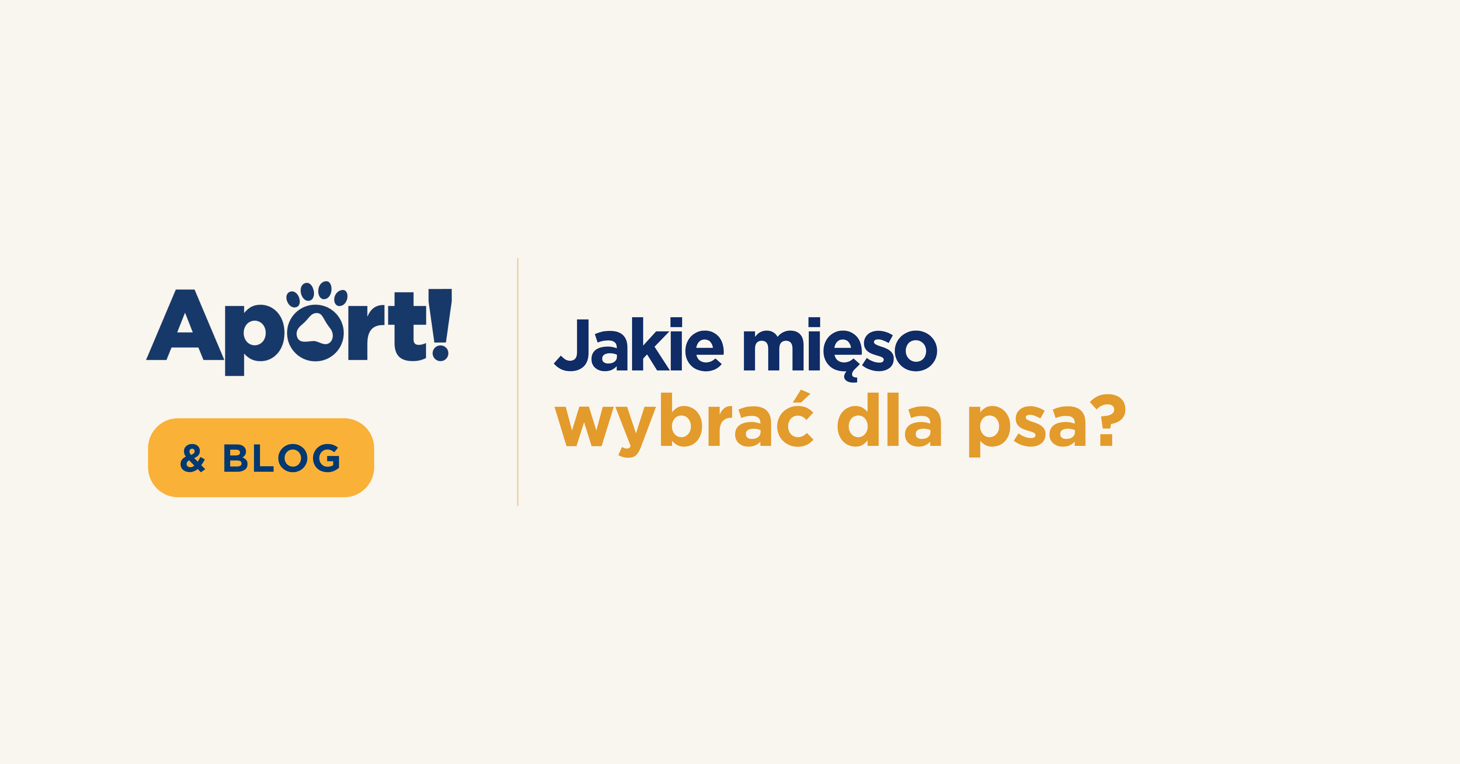 jaka karma dla psa