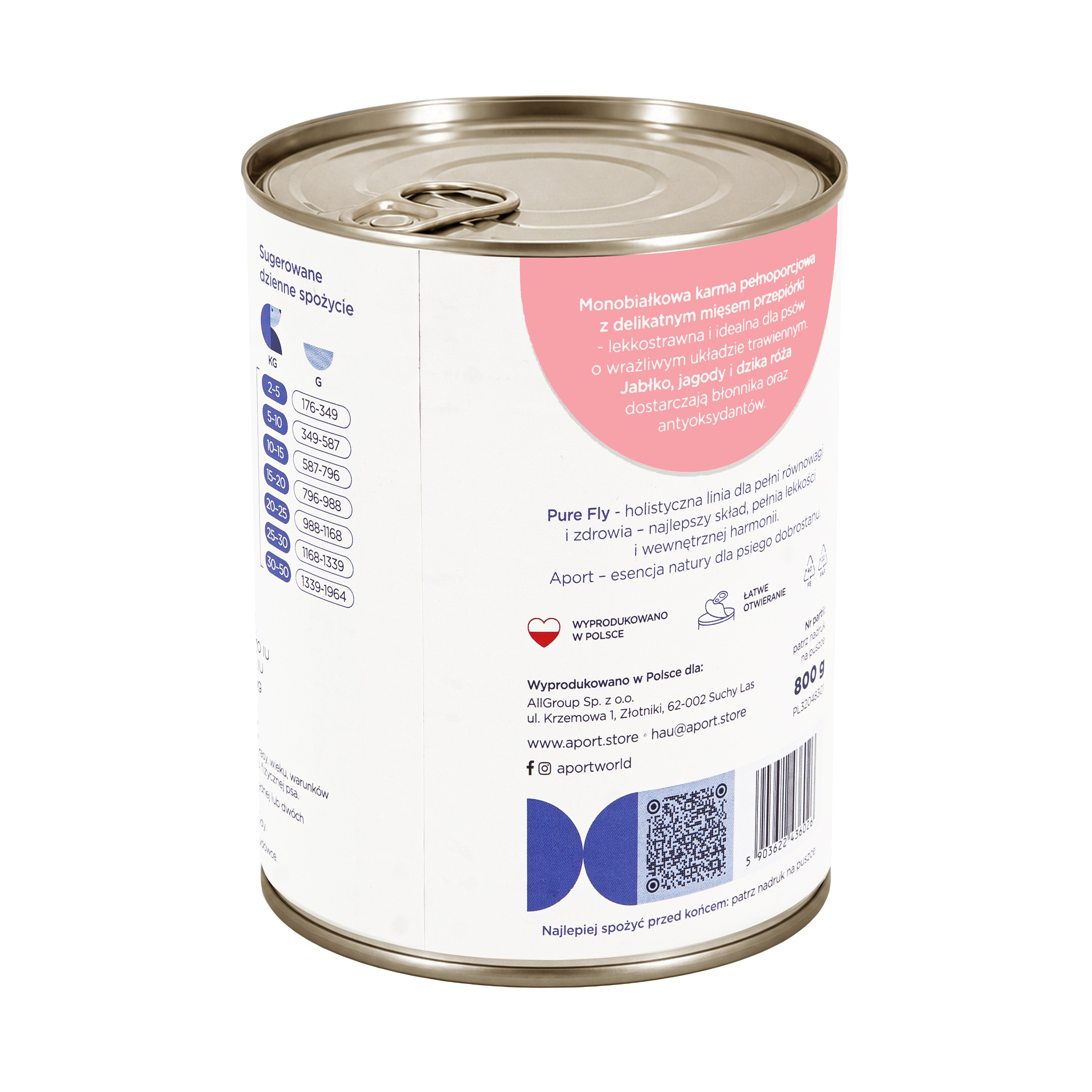 Karma mokra dla psa Przepiórka & Superfoods 800 g - monobiałkowa karma dla psów dorosłych