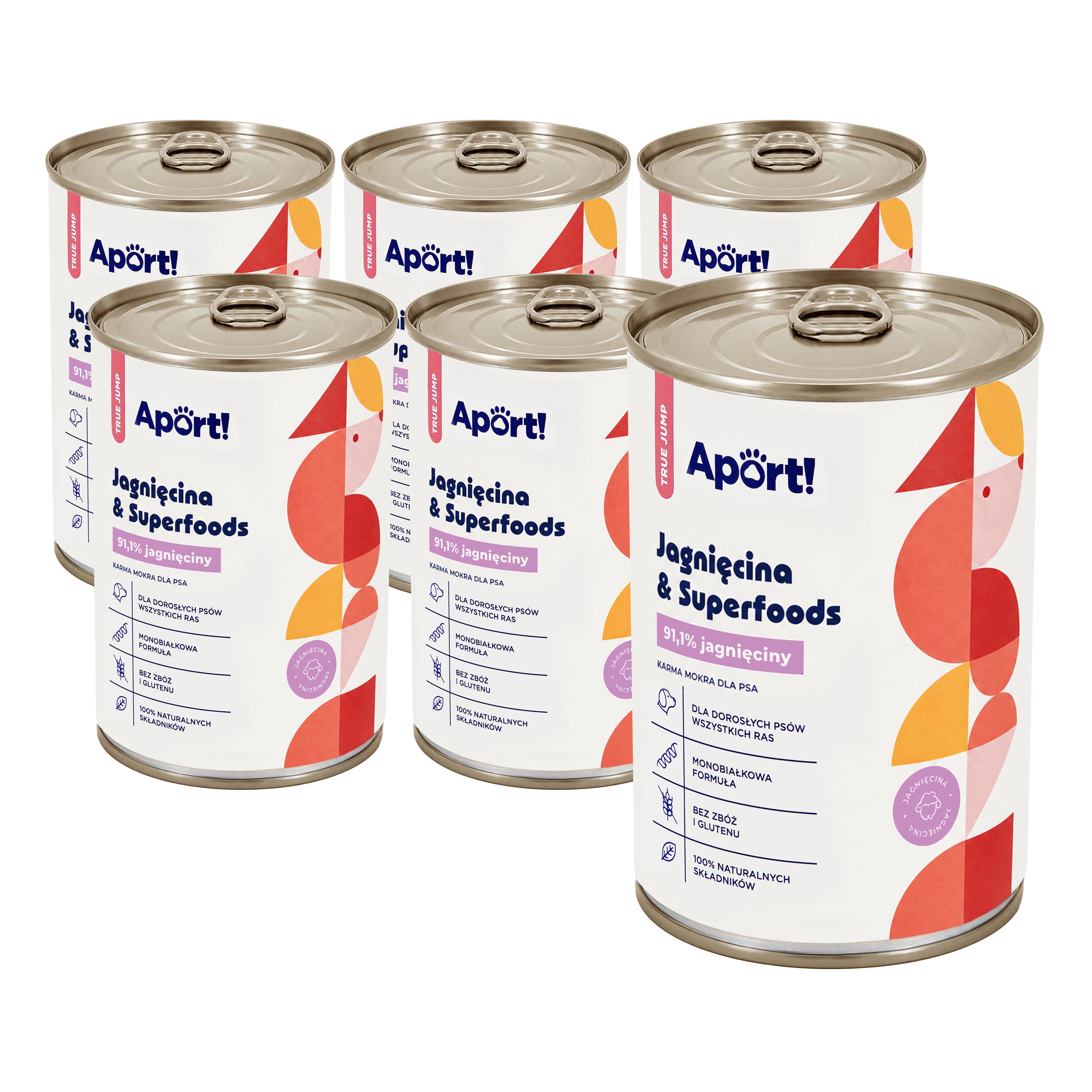 Karma mokra dla psa Jagnięcina & Superfoods 400 g lub 800 g 6 szt. - monobiałkowa karma dla psów dorosłych