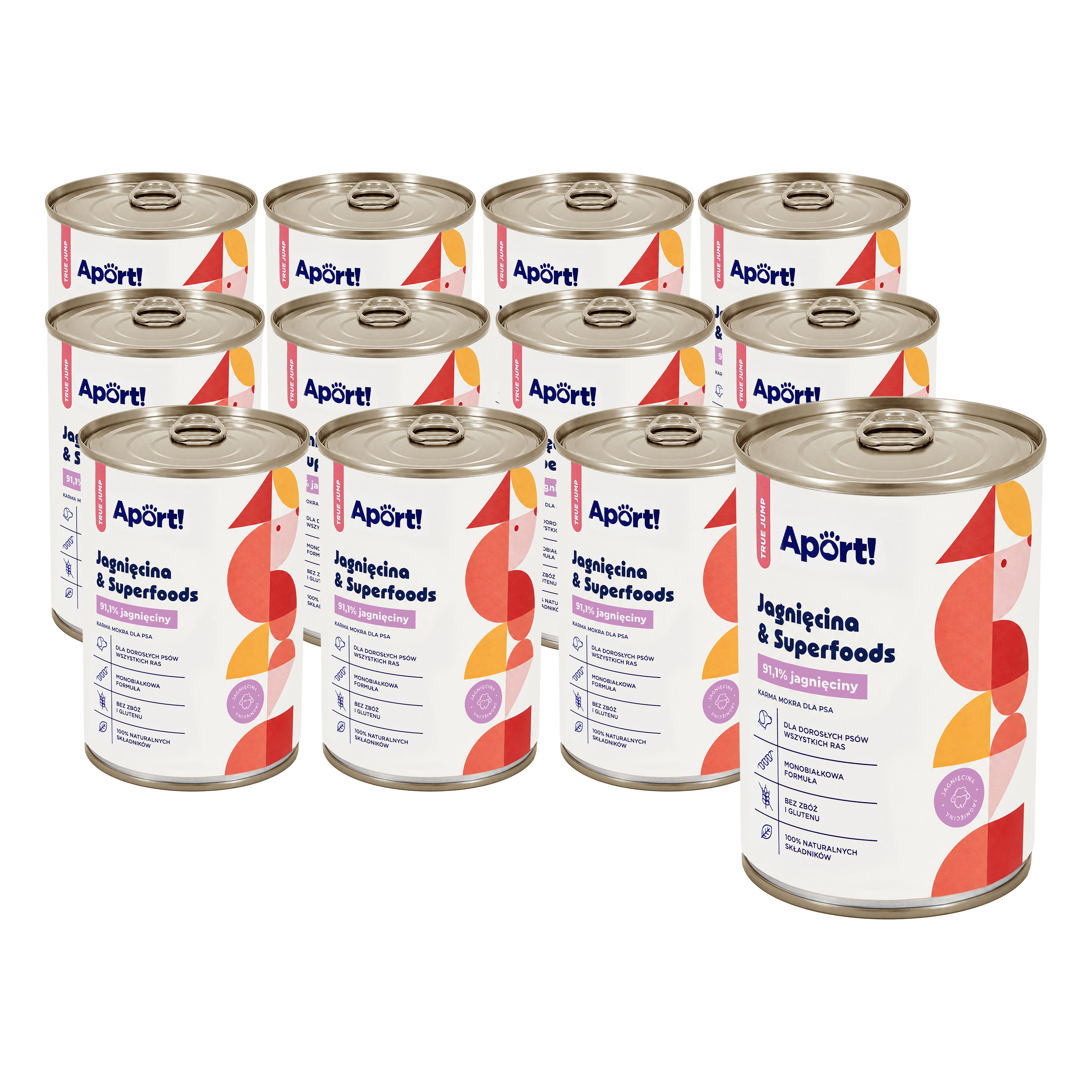 Karma mokra dla psa Jagnięcina & Superfoods 400 g lub 800 g 12 szt. - monobiałkowa karma dla psów dorosłych