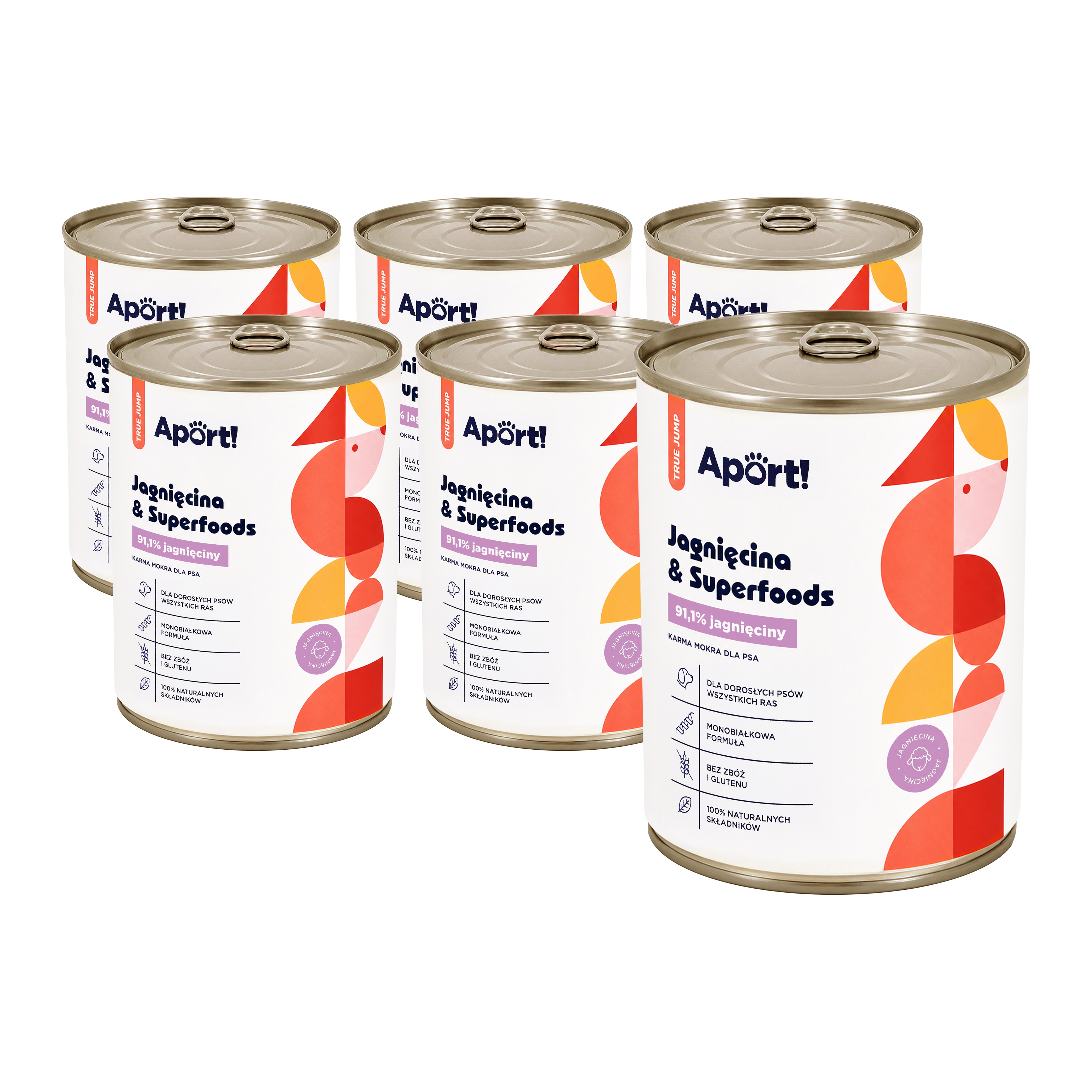 Karma mokra dla psa Jagnięcina & Superfoods 400 g lub 800 g 6 szt. - monobiałkowa karma dla psów dorosłych