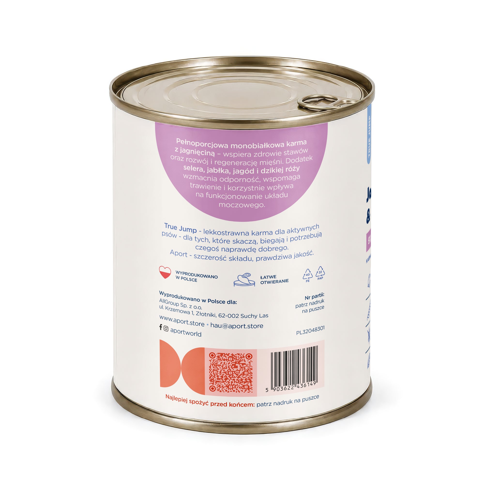 Karma mokra dla psa Jagnięcina & Superfoods 400 g lub 800 g - monobiałkowa karma dla psów dorosłych