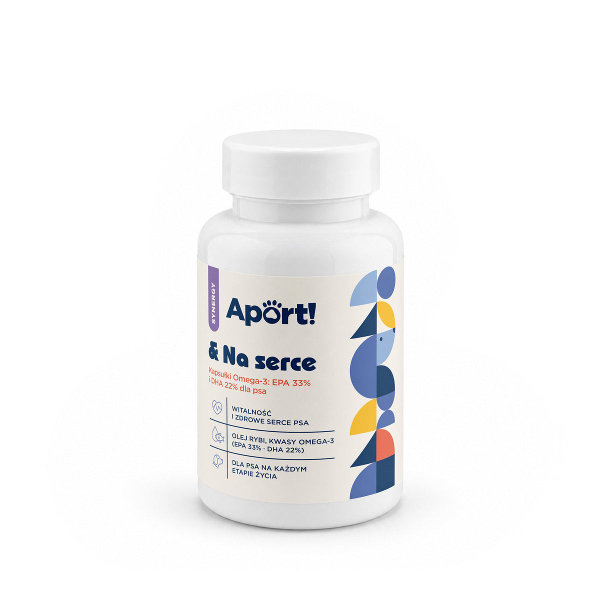Aport! & Na serce - suplement wspierający zdrowe serce u psa, OMEGA 33/22 kapsułki z olejem rybim 60 szt.