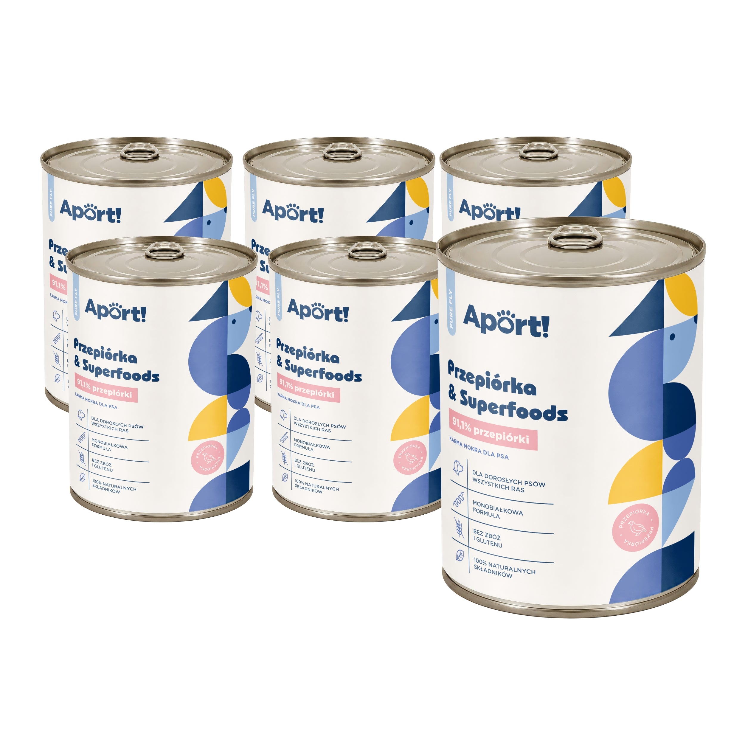 Karma mokra dla psa Przepiórka & Superfoods 400 g lub 800g 6 szt. - monobiałkowa karma dla psów dorosłych