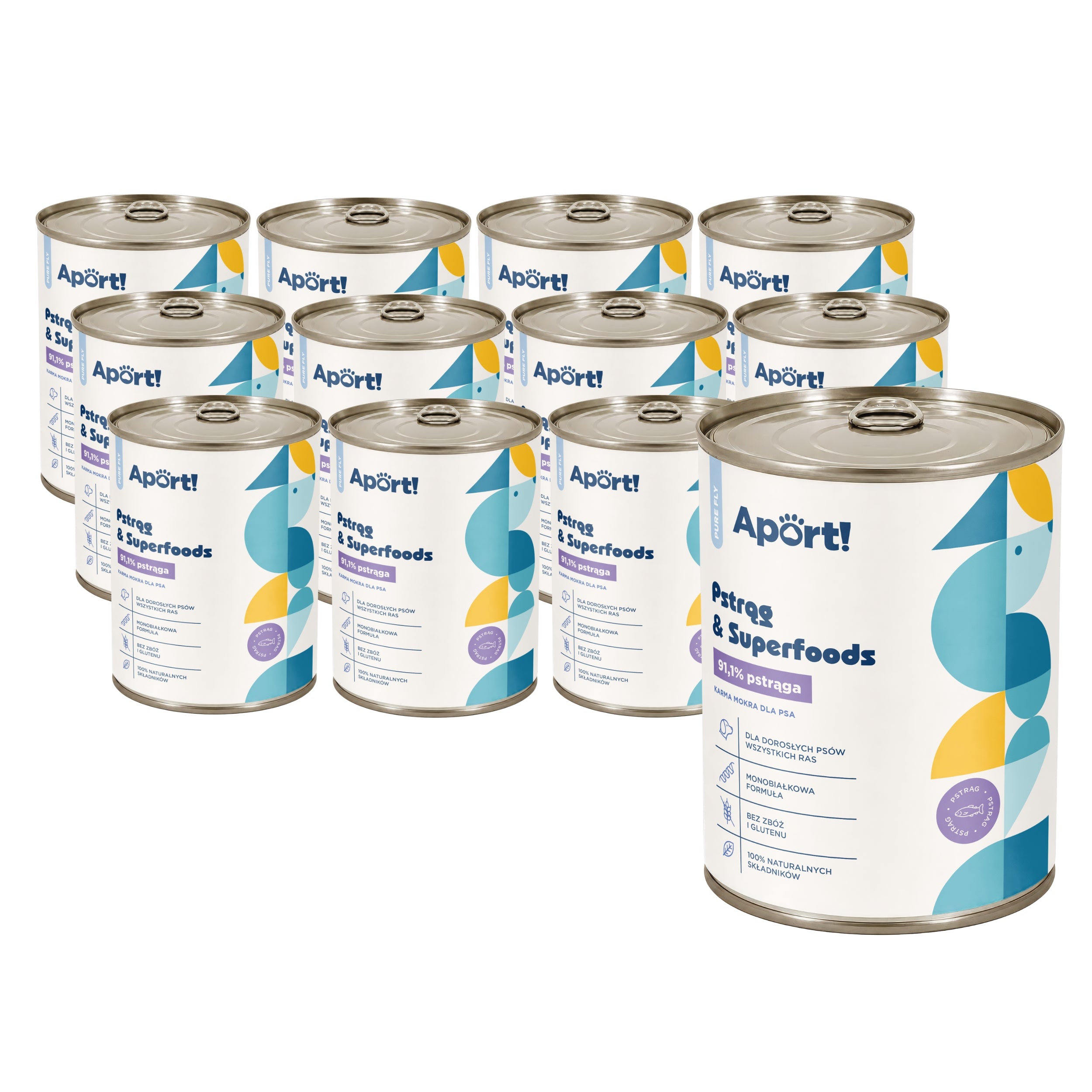 Karma mokra dla psa Pstrąg & Superfoods 400 g 12 szt. - monobiałkowa karma dla psów dorosłych
