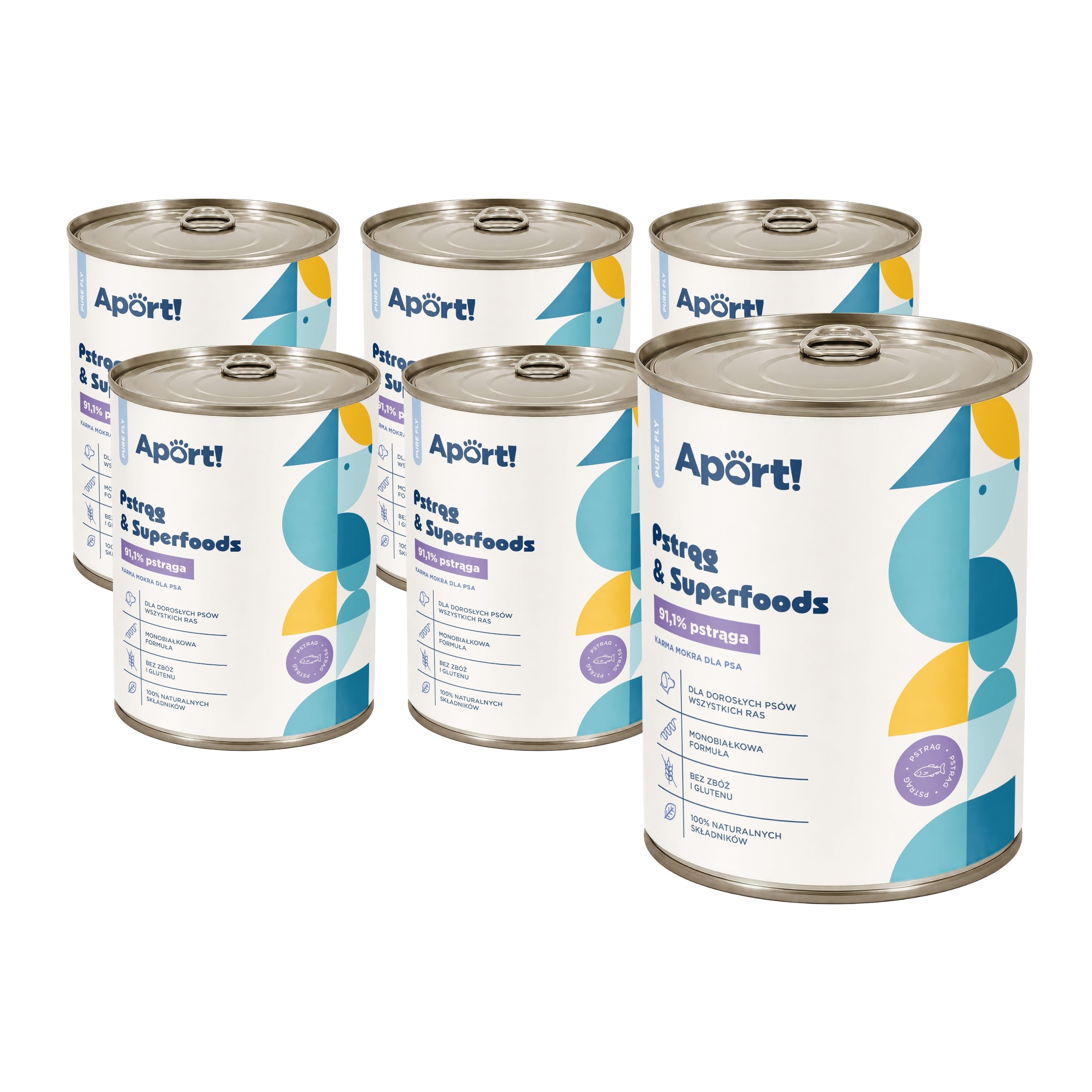 Karma mokra dla psa Pstrąg & Superfoods 400 g 6 szt. - monobiałkowa karma dla psów dorosłych